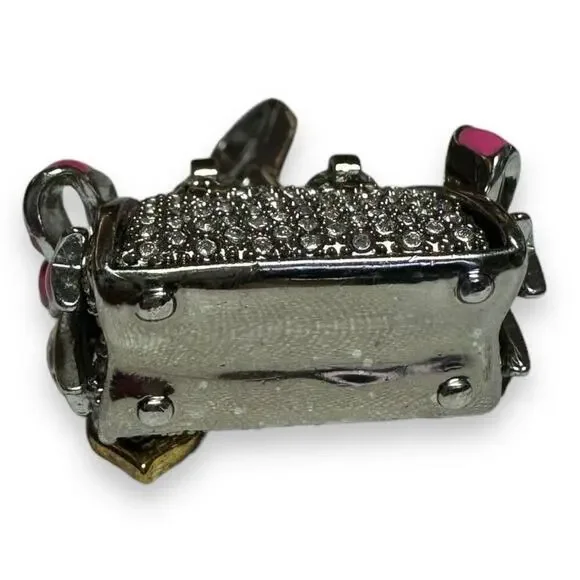 Juicy Couture Y2K Daydreamer Pave Rhinestone Purse Charm with Pink Bows - FAB - Picture 11 of 11